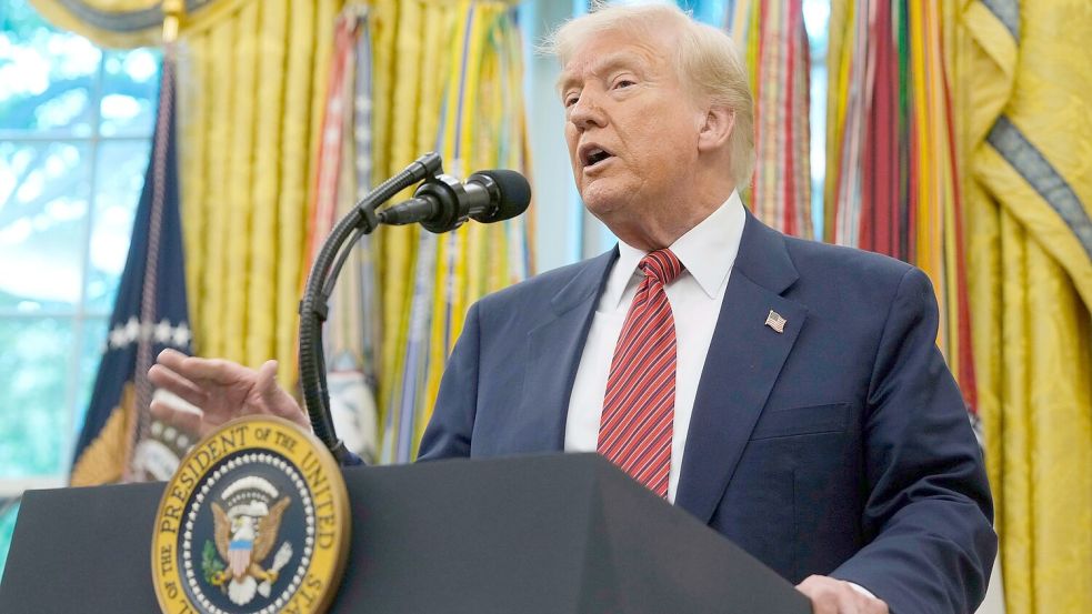 Trump hofft auf gutes Ergebnis des Türkei-Treffens. (Archivbild) Foto: Mark Schiefelbein/AP/dpa
