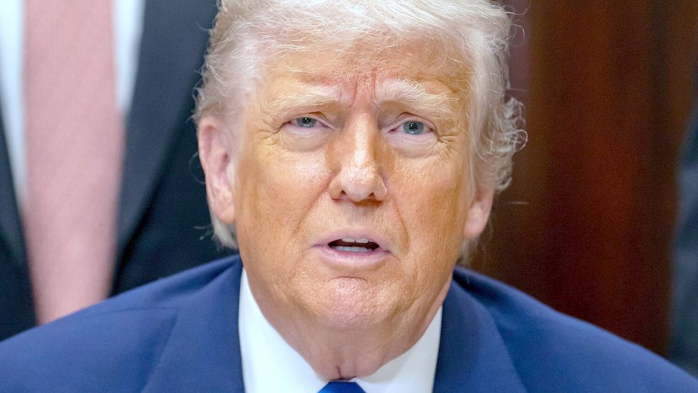 Trump bedient sich bei dem Thema einer Theorie aus rechtsextremen Kreisen. Foto: Mark Schiefelbein/AP/dpa