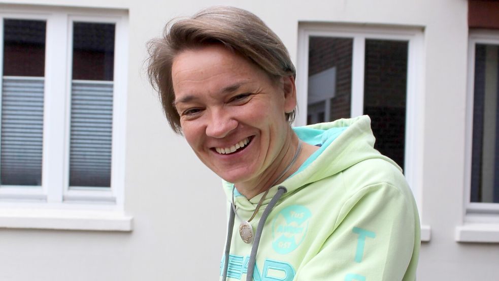 Seit Mitte März steht die Auricherin Saskia Buschmann an der Spitze des TuS Aurich Ost. Mit rund 1000 Mitgliedern der zweitgrößte Auricher Sportverein. Foto: Wolf-Rüdiger Saathoff