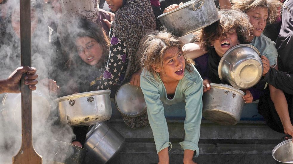 Hilfsorganisationen warnen vor einer Hungersnot in Gaza (Archivbild) Foto: Abdel Kareem Hana/AP/dpa