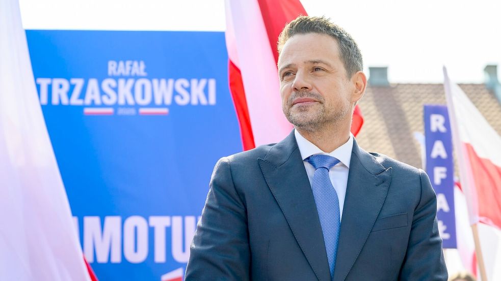 Der Warschauer Oberbürgermeister Rafal Trzaskowski tritt bei Polens Präsidentenwahl für das Lager von Regierungschef Donald Tusk an. (Archivbild) Foto: Jakub Kaczmarczyk/PAP/dpa