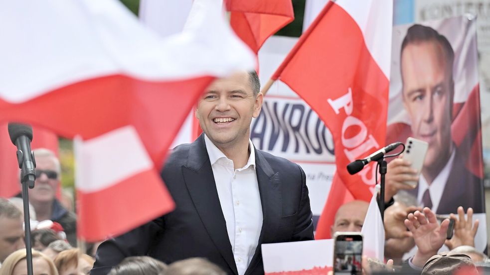 Der parteilose Historiker Karol Nawrocki wird von der nationalkonservativen PiS unterstützt. (Archivbild) Foto: Piotr Polak/PAP/dpa