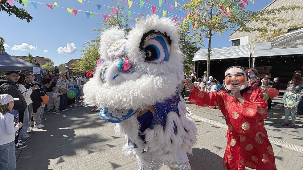 Die Kinder hatten die Wahl zwischen dieser und einer Einhorn-Hüpfburg. Foto: Lasse Paulsen