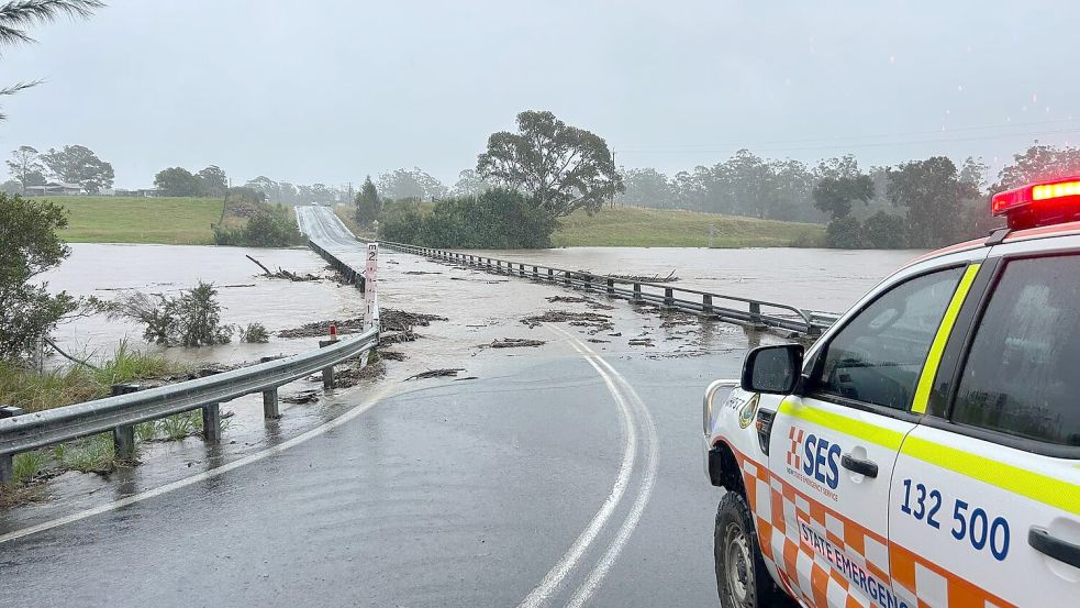 Meteorologen sagten für die nächsten Tage weitere Niederschläge voraus. Foto: Supplied/NSW SES/dpa
