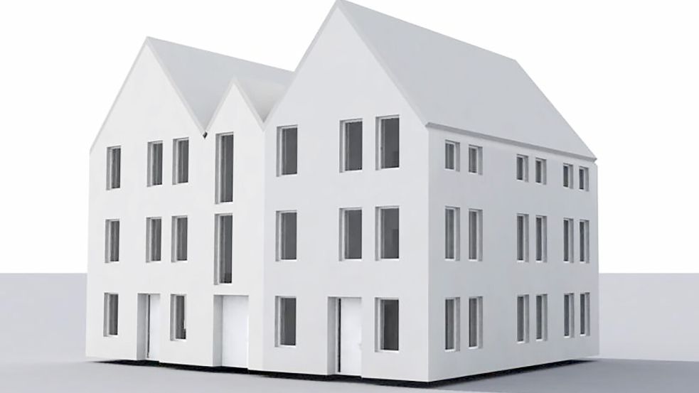 Das Konzept der Pro.ces GmbH aus Emden für den Neubau auf dem Eckgrundstück. Grafik: pro.ces GmbH