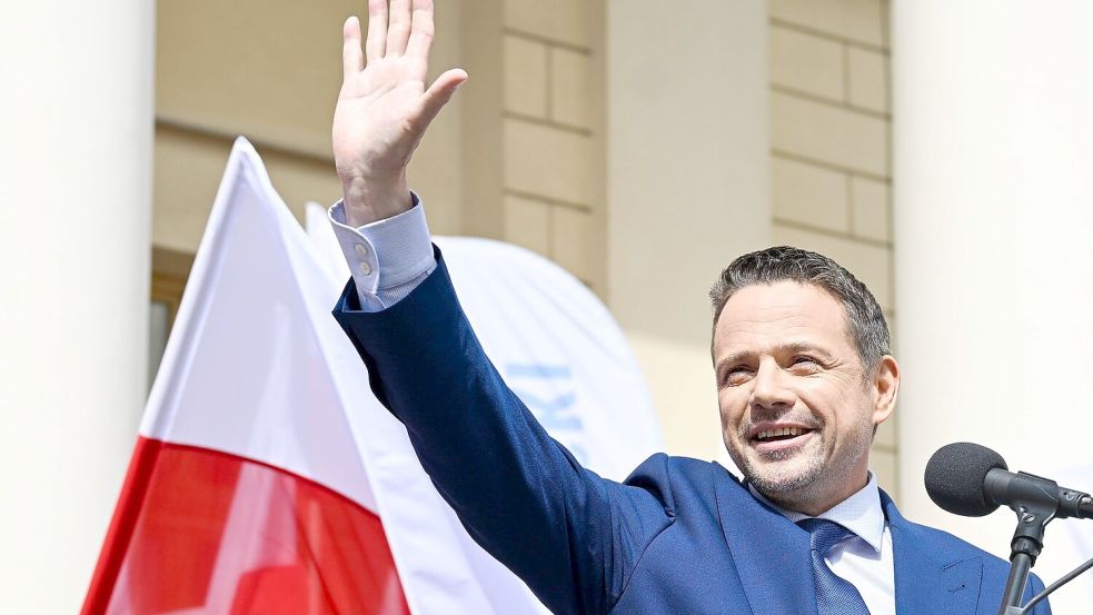 Der liberale polnische Präsidentschaftskandidat Rafal Trzaskowski ist ein enger Mitstreiter von Regierungschef Donald Tusk. (Archivbild) Foto: Wojtek Jargilo/PAP/dpa