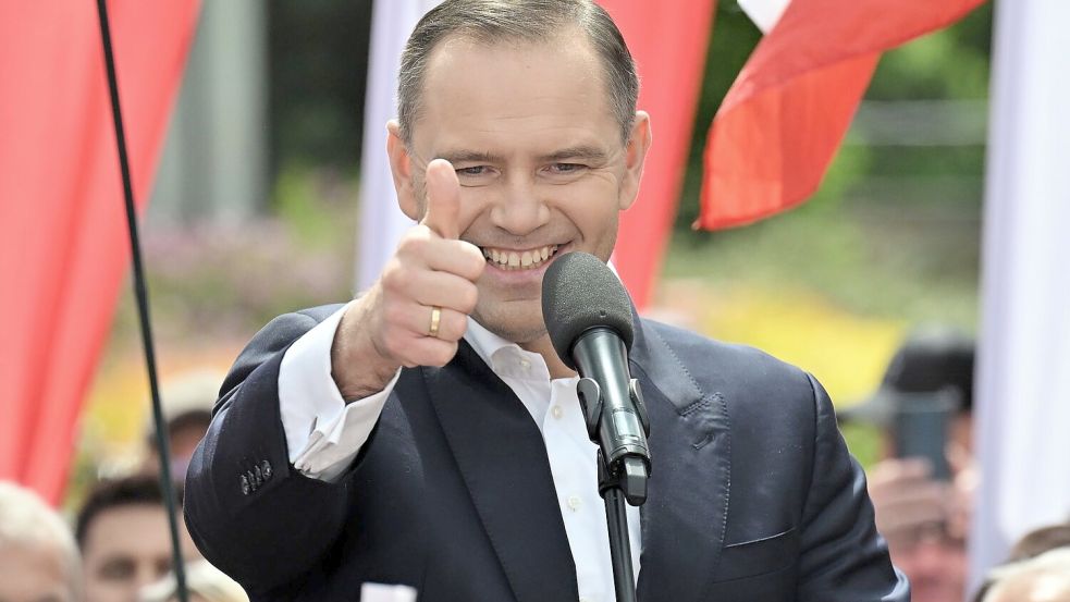 Der parteilose Historiker Karol Nawrocki geht als Kandidat für die nationalkonservative PiS in die Stichwahl um Polens Präsidentschaft. (Archivbild) Foto: Piotr Polak/PAP/dpa