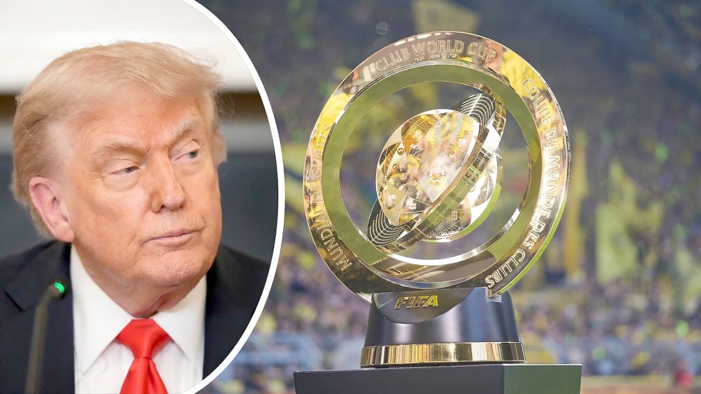 Die Klub-WM und weitere sportliche Großveranstaltungen finden in den nächsten Jahren in den USA statt - in der Zeit, in der Donald Trump US-Präsident ist. Foto: dpa/AP/Alex Brandon, dpa/Bernd Thissen