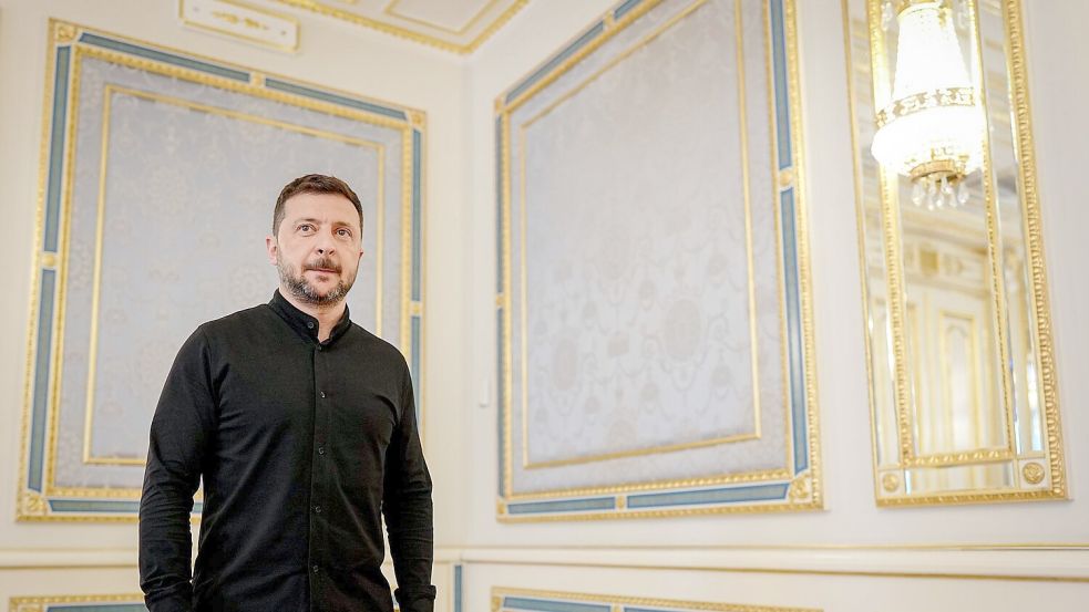 Der ukrainische Präsident Wolodymyr Selenskyj fordert schärfere Sanktionen gegen Russland. (Archivbild) Foto: Kay Nietfeld/dpa
