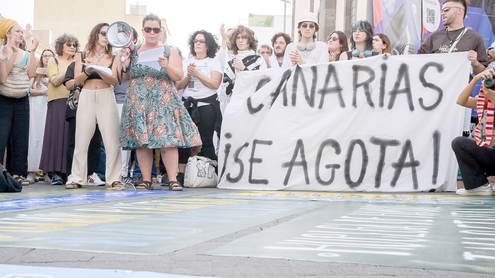 Proteste gegen Massentourismus in Spanien Foto: EUROPA PRESS