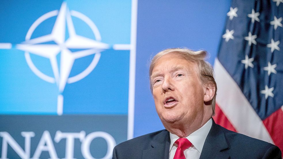 Flaggen im Nato-Hauptquartier: Bleiben die USA ein treuer Bündnispartner? Foto: dpa/Michael Kappeler