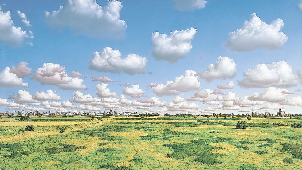 Der Klassiker norddeutscher Wolkenschaften: Heiner Altmeppen: Norddeutsche Landschaft.