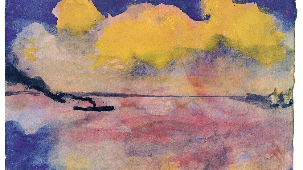 Emil Nolde, Dampfer auf dem Meer, 1938.