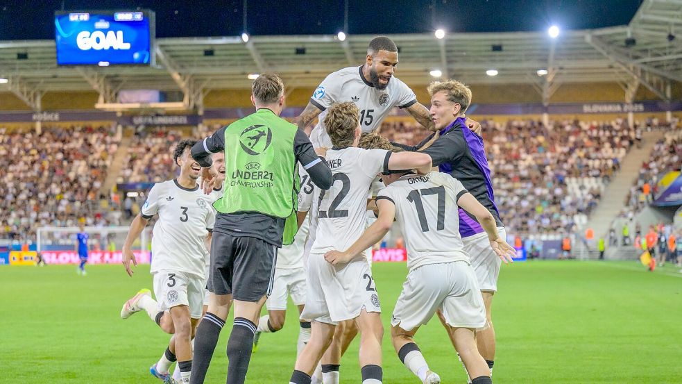 Der Siegeszug der deutschen U21 geht weiter. Foto: Veronika Mihalikova/TASR Slovakia/AP/dpa