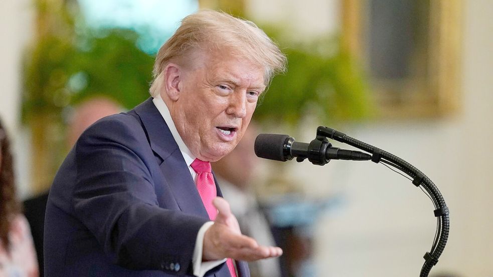 US-Präsident Donald Trump will ab dem 9. Juli noch mehr Zölle in Kraft treten lassen, wenn die EU den USA in Handelsfragen nicht entgegenkommt. Foto: Jose Luis Magana/AP/dpa
