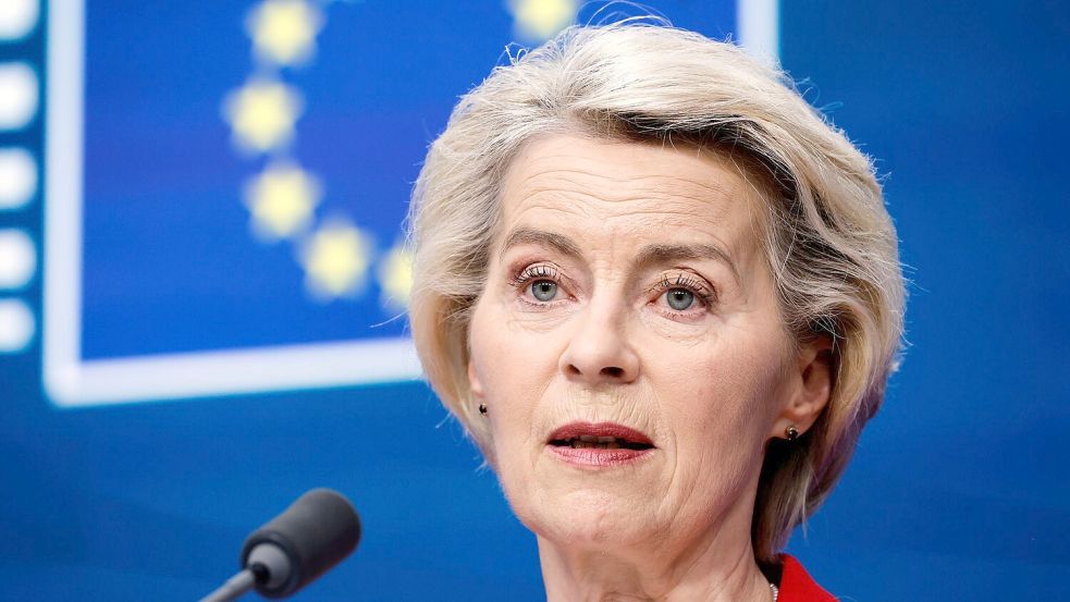 Die Präsidentin der Europäischen Kommission, Ursula von der Leyen, betont, dass man bereit sei, die europäischen Interessen zu verteidigen. Foto: Omar Havana/AP/dpa