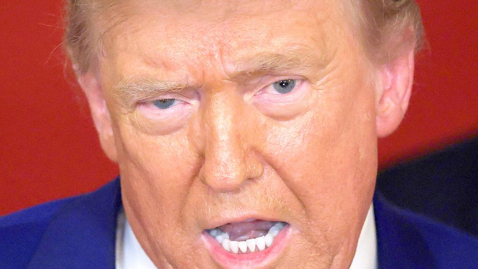 Trump bei seiner Rede im East Room des Weißen Hauses nachdem Angriff des US-Militärs auf die iranischen Atomkraftlager. Foto: picture alliance/dpa/Reuters Pool via AP | Carlos Barria