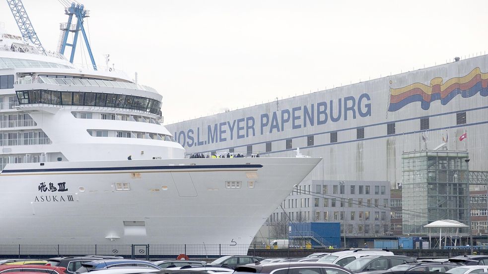 Die Meyer Werft in Papenburg wurde im vergangenen Jahr durch den Bund und das Land Niedersachsen gerettet. Foto: Lars Schröer