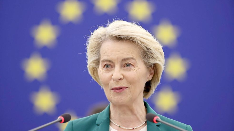 Die EU-Kommission unter Präsidentin Ursula von der Leyen ringt um eine Lösung im Zollstreit mit den USA. Foto: Philipp von Ditfurth/dpa