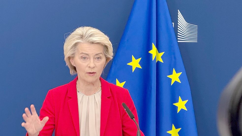 Hofft weiter auf Verhandlungen: EU-Kommissionspräsidentin Ursula von der Leyen. (Archivbild) Foto: Helena Dolderer/dpa