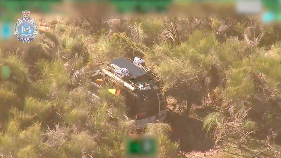 So wurde der Van der Deutschen mitten in der Wildnis aufgefunden. Foto: --/WESTERN AUSTRALIA POLICE FORCE/dpa