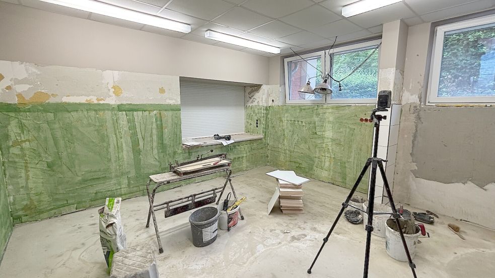 Hier entsteht eine neue Küche für die Mensa der Grundschule Riepe. Foto: Imke Cirksena