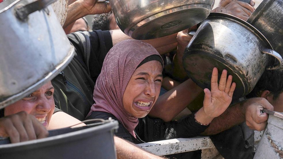 Hilfsorganisationen warnen vor einer Hungersnot im Gazastreifen. Foto: Abdel Kareem Hana/AP/dpa