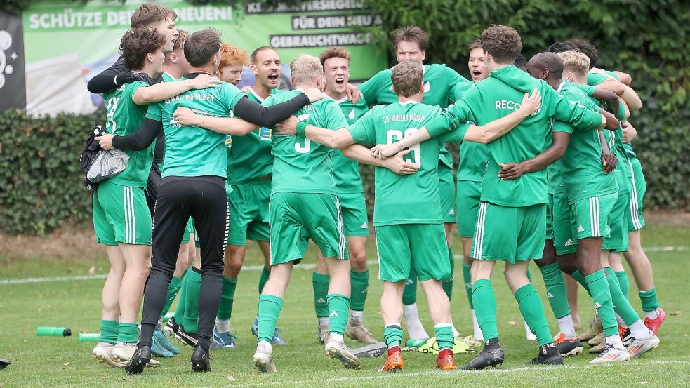 Im Ostfriesland-Cup sorgte der SV Wallinghausen mit dem Finaleinzug für Furore. Am Sonntag beginnt die Saison mit dem Auswärtsspiel in Bunde. Foto: Wilfried Gronewold