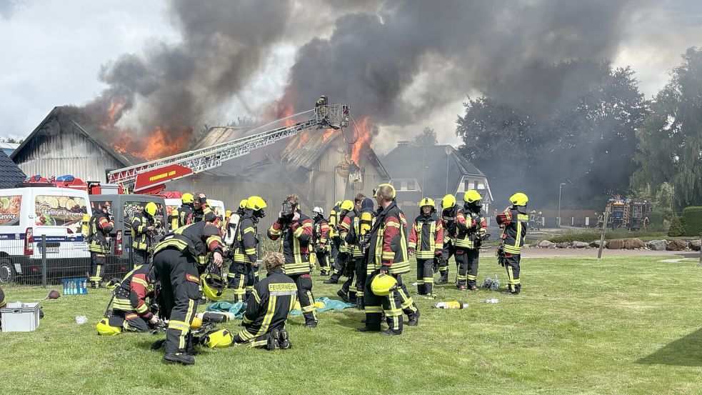 Die Feuerwehr war in Warsingsfehn im Einsatz. Foto: Stephanie Fäustel