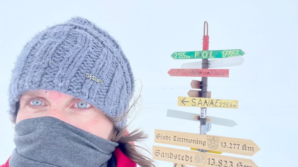 Sabine Strieben hat drei Monate zwischen Eis und Schnee am Südpol verbracht. Foto: Sabine Strieben