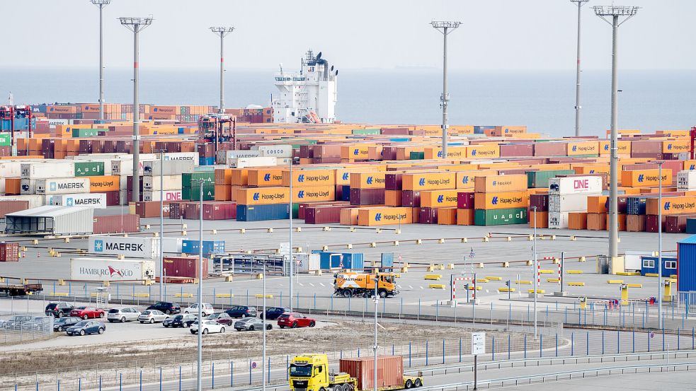 Der Jade-Weser-Port in Wilhelmshaven. Foto: dpa/ Hauke-Christian Dittrich