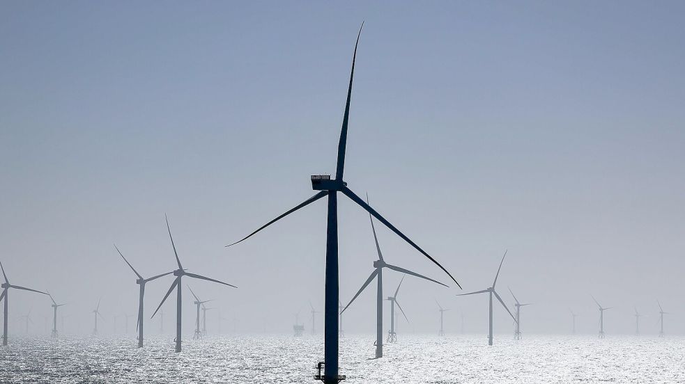 Windräder stehen in einem Windpark in der Nordsee. (Archivbild) Foto: Christian Charisius/dpa