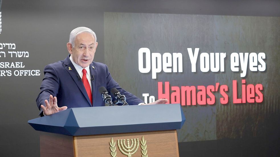 Israels Premier Netanjahu will die letzten Hochburgen der Hamas in Gaza zerschlagen. Foto: Abir Sultan/Pool EPA/AP/dpa