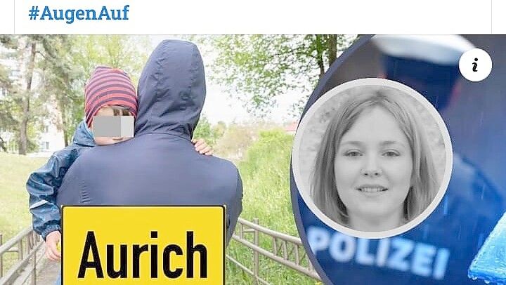 Auf Facebook kursierte am Montag in mehreren ostfriesischen Gruppen diese Fakenachricht über ein angeblich entführtes siebenjähriges Mädchen aus Aurich. Screenshot: Karin Böhmer