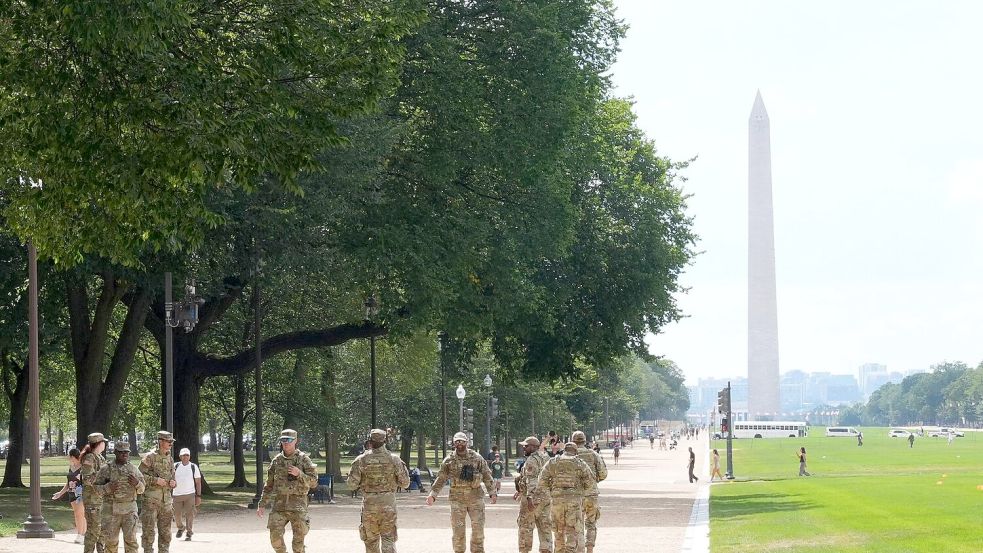 An Trumps Entscheidung, die Nationalgarde in Washington einzusetzen, gibt es reichlich Kritik. (Archivbild) Foto: Jacquelyn Martin/AP/dpa