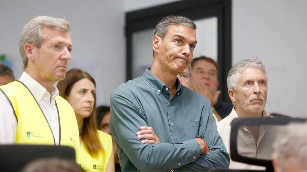 Am Dienstag wurde Spaniens Regierungschef Pedro Sánchez in der Brandregion der Extremadura erwartet. Foto: Carlos Castro/EUROPA PRESS/dpa