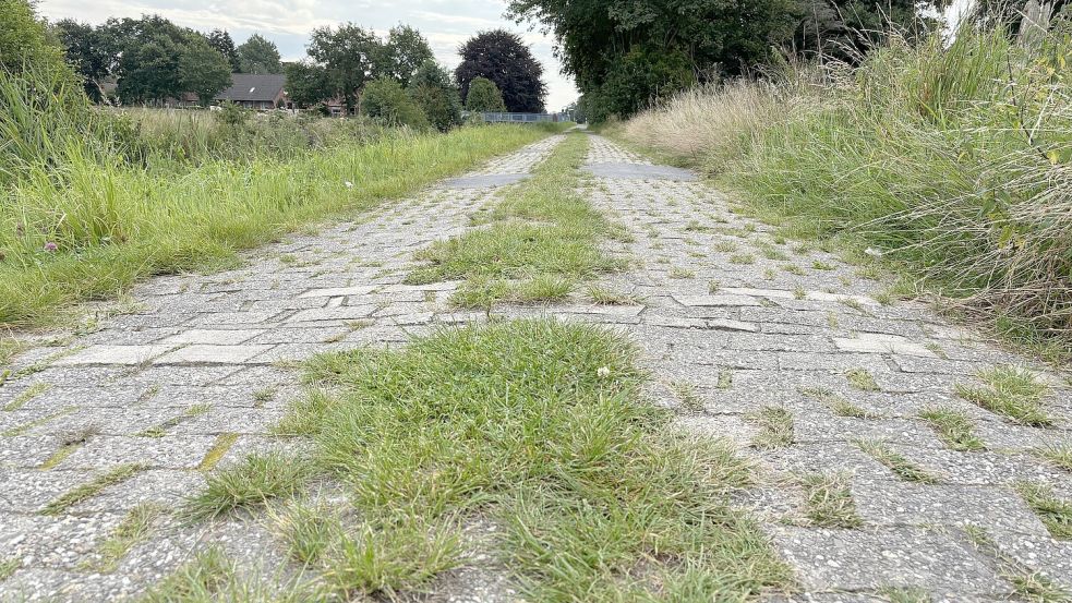 Die Straße „Up Diek“ in Westerende-Holzloog weist einige Mängel auf. Foto: Imke Cirksena