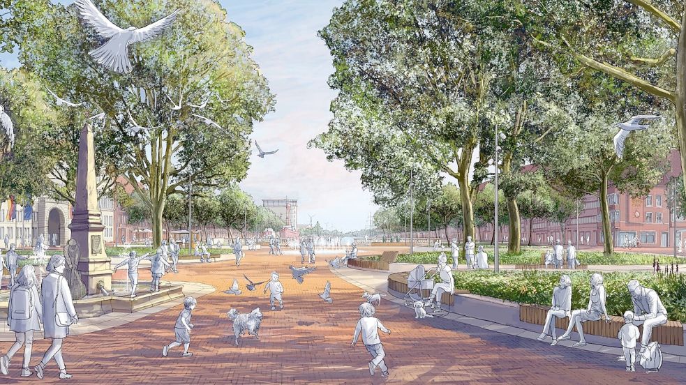 Der Stadtgarten in Anlehnung an den historischen Ursprung.