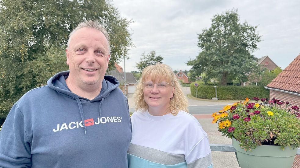 Jann Janssen und Anke Meinen wurden unerwartet zu Storcheneltern. Foto: Holger Janssen