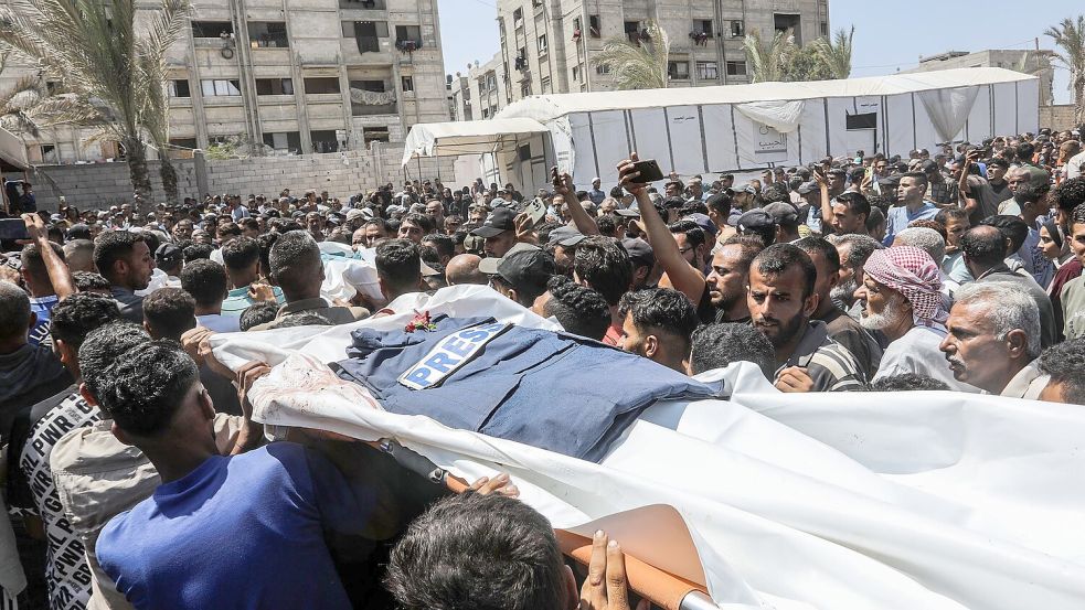 Einige der beim israelischen Angriff auf ein Krankenhaus in Gaza getöteten Journalisten arbeiteten für internationale Medien. Foto: Abed Rahim Khatib/dpa