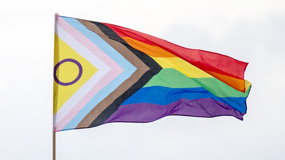 Die sogenannte „Progress Pride Flag“ ist eine Variation der Regenbogenflagge, die auf noch mehr Inklusivität abzielt. Foto: DPA