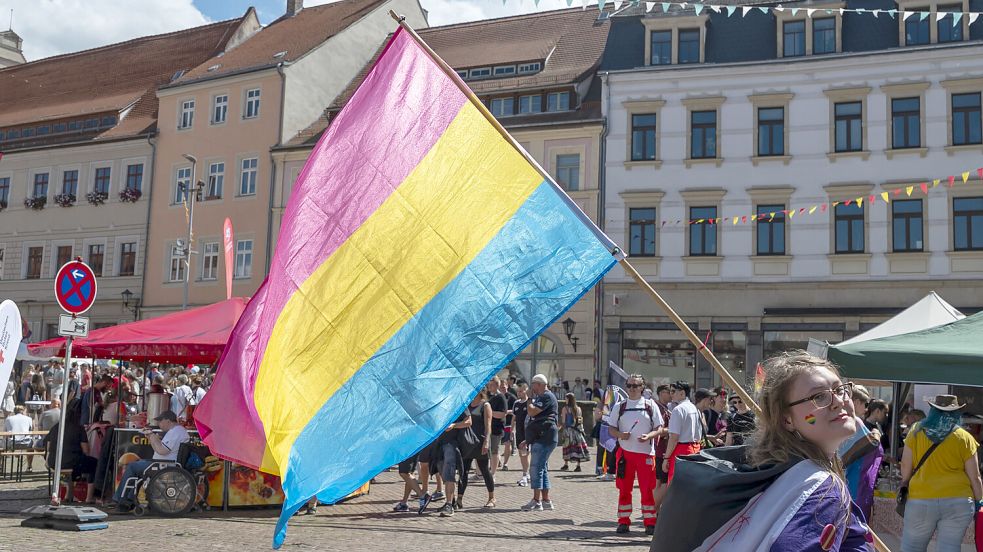 Die Flagge der Pansexuellen. Foto: DPA