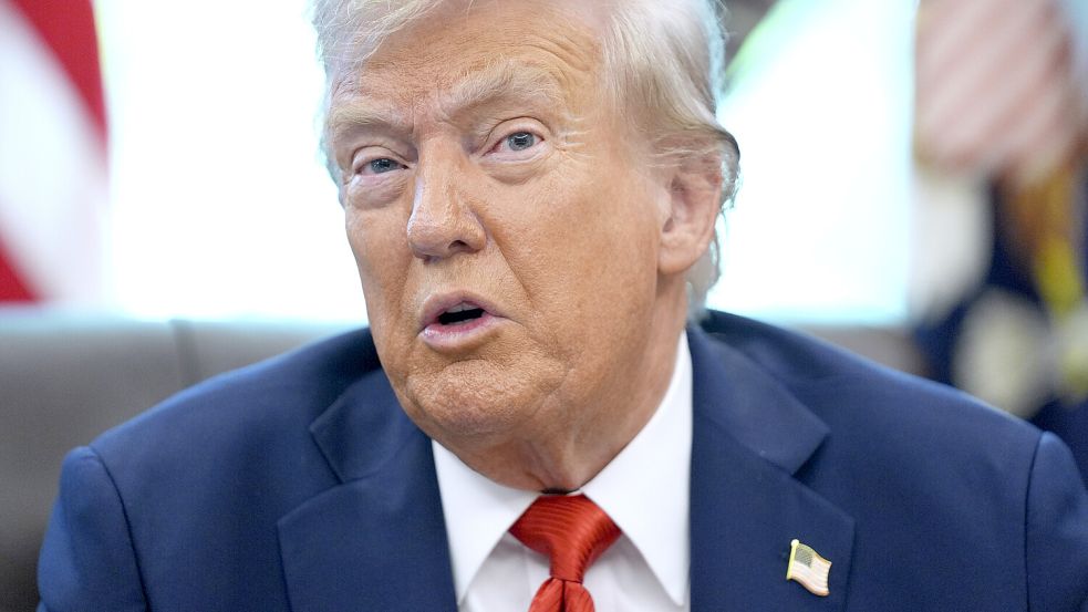 Der US-Präsident Donald Trump möchte Grönland an die Vereinigten Staaten angliedern. Leider möchten sowohl Grönland als auch Dänemark das nicht. Foto: dpa/AP/Evan Vucci