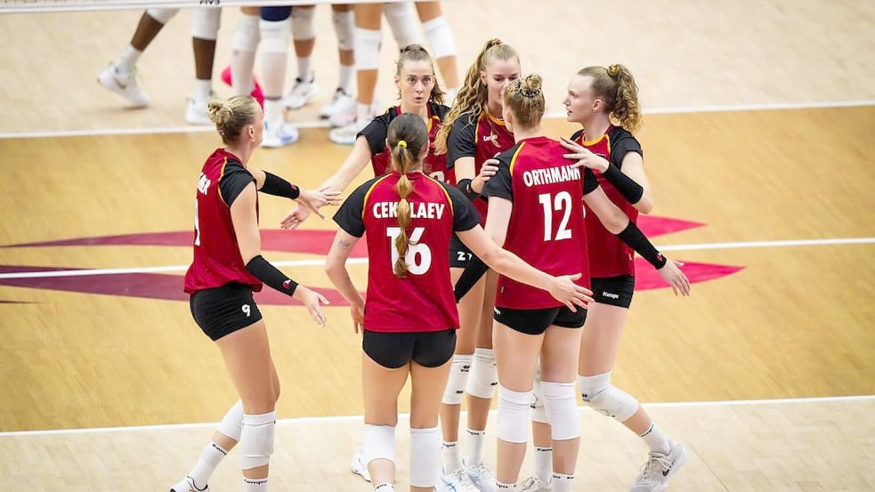 Das deutsche Team scheiterte am großen Favoriten. Foto: Volleyballworld/dpa