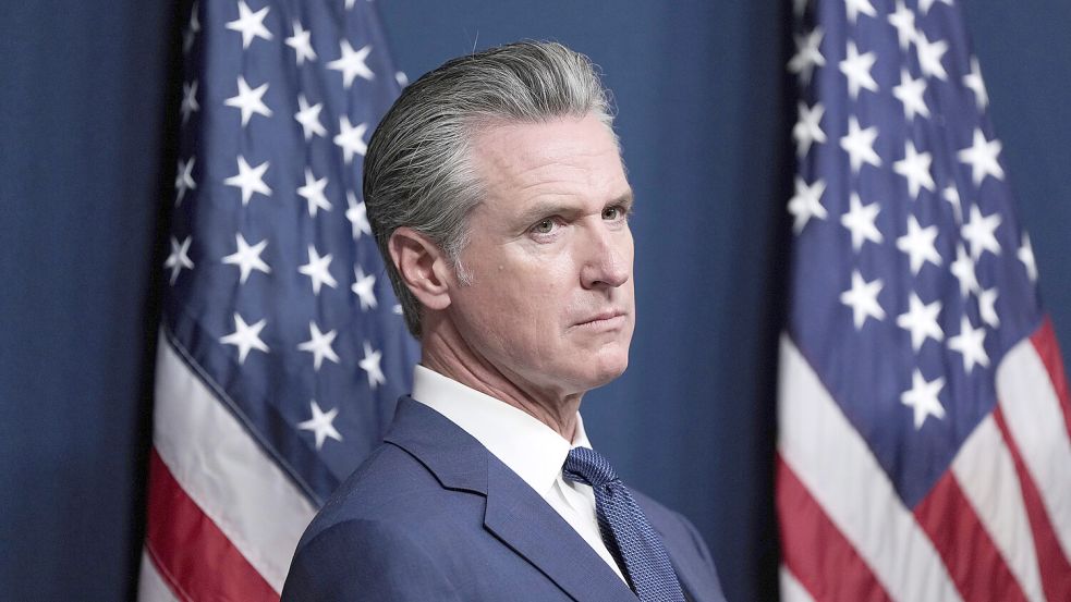 Der kalifornische Gouverneur Newsom positioniert sich als potenzieller Präsidentschaftskandidat der Demokraten. Doch gerade das linke Milieu fremdelt mit ihm. Foto: dpa/AP/Godofredo A. Vásquez