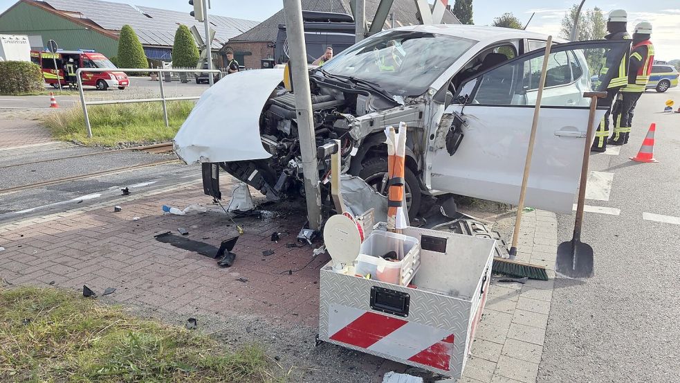 Das Auto wurde bei dem Unfall stark beschädigt. Foto: privat