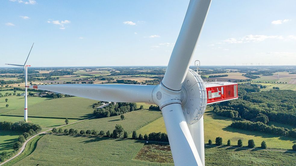 Die E-175 EP5 ist das aktuelle Topmodell bei Enercon. Die Turbinenproduktion soll Markenkern bleiben. Foto: Enercon