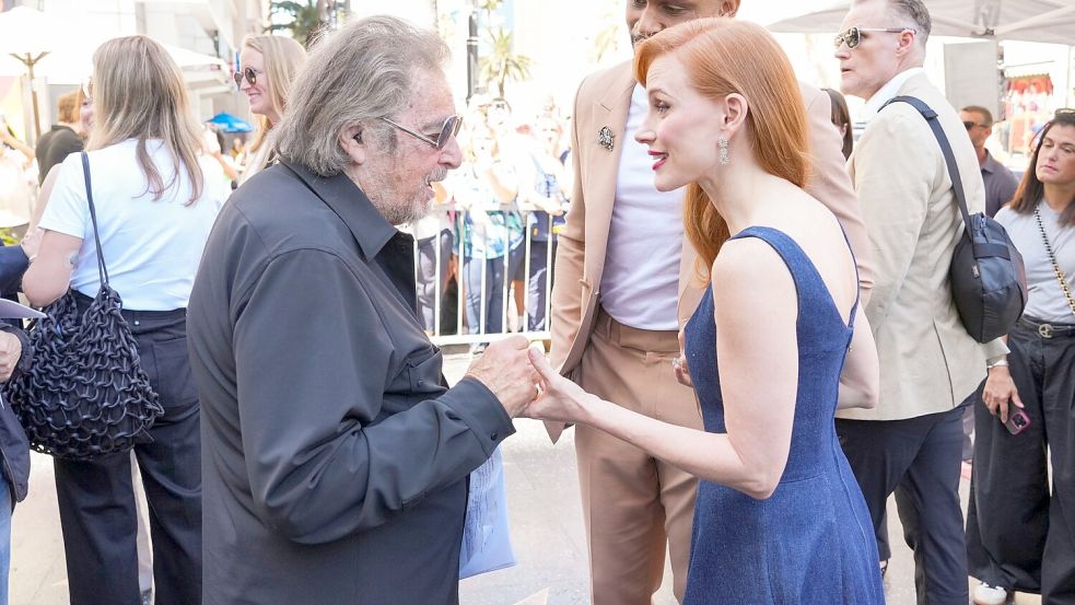 Al Pacino arbeitete mehrmals mit Jessica Chastain zusammen. Foto: Jordan Strauss/Invision/AP/dpa