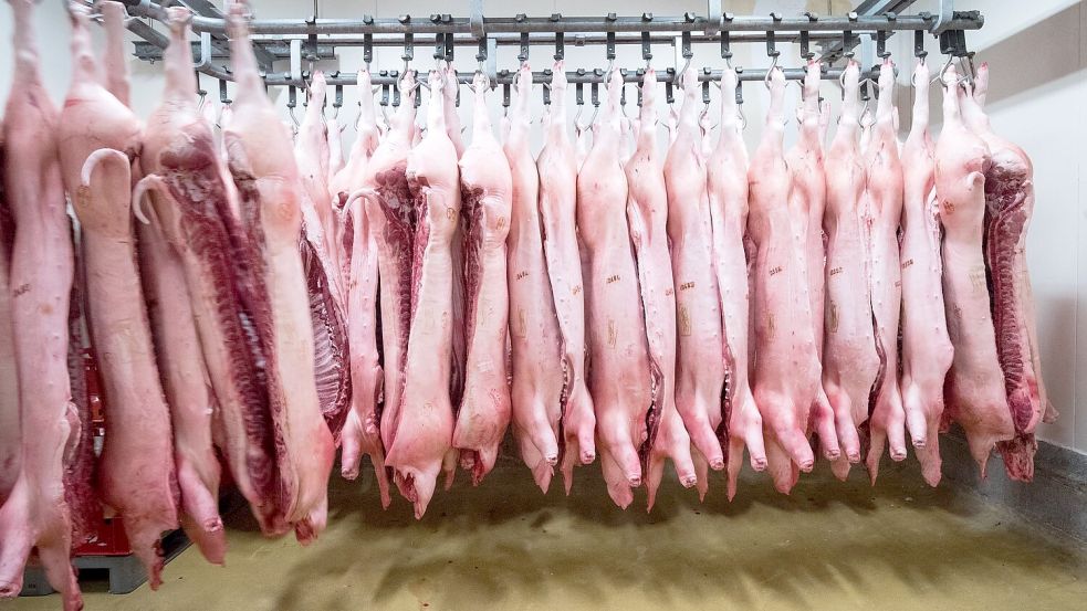 China erschwert mit Zöllen den Import von Schweinefleisch aus der EU. (Symbolbild) Foto: Christian Charisius/dpa