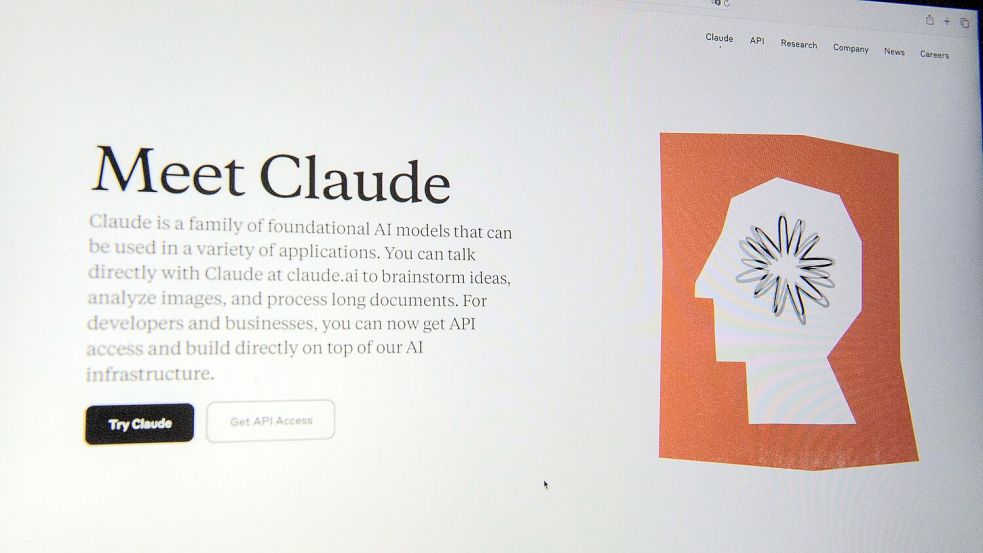 Anthropics Chatbot Claude ist ein Konkurrent von ChatGPT. (Archivbild) Foto: Andrej Sokolow